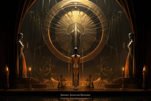 In the realm of fantasy, cursed mirror spirits are bound, their ethereal existence trapped within reflective surfaces.