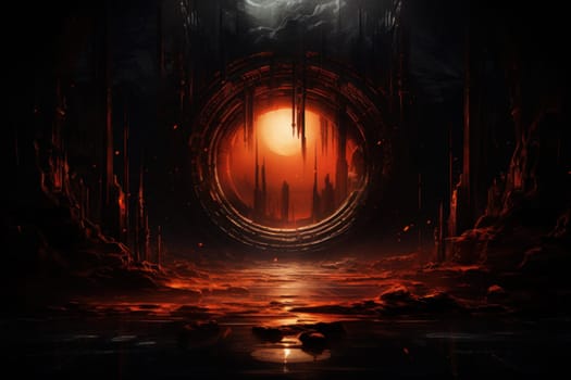 Hidden amidst the ethereal landscapes of fantasy, enigmatic shadow gates stand as enigmatic thresholds to realms concealed in obscurity.