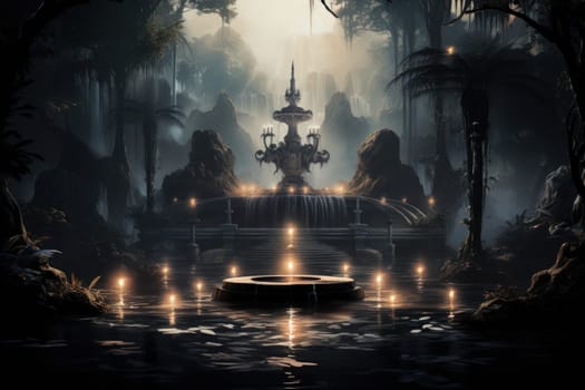 In the realm of fantasy, there are mystical and enchanting song fountains that bring harmony to the world around them.