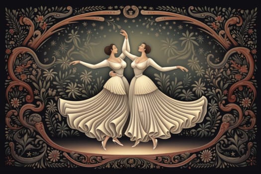 In the realm of fantasy, graceful moonlit dancers captivate with their ethereal movements, perfectly synchronized with the celestial rhythms.
