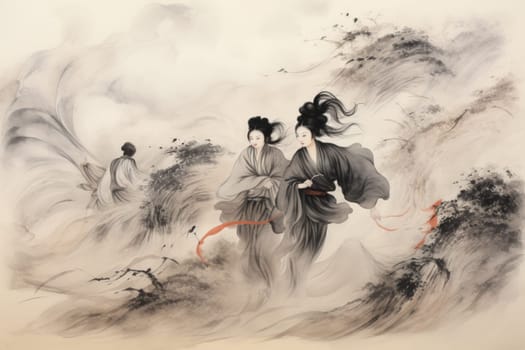 Immerse yourself in the enchanting world of fantasy as you witness the ethereal dance of graceful sylphs, ethereal beings of air and wind.