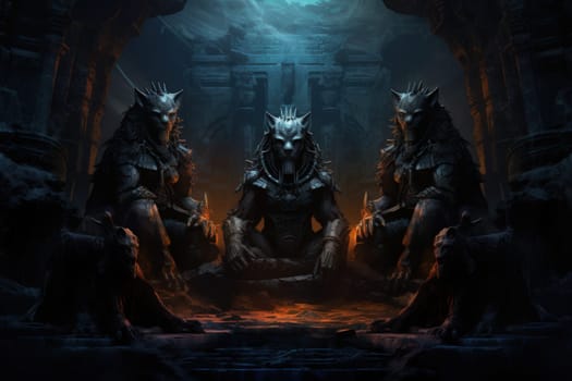 Delve into a realm of mystery and intrigue, where enigmatic sphinxes reign as guardians of ancient secrets.