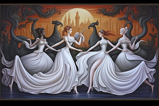 Step into a realm of enchantment and behold the mesmerizing beauty of elegant swan maidens.