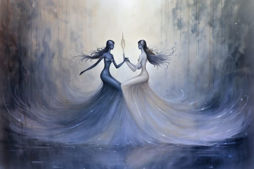 Imagine a mystical world where ethereal mermaids gracefully swim with flowing sapphire tails, enchanting all who gaze upon their mesmerizing beauty.