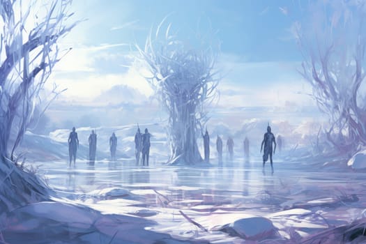 Immerse yourself in the enchanting world of fantasy and witness the elegance of the frost faeries.