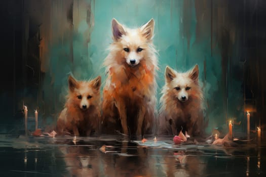 Enter the enchanting realm of the curious spirit foxes, mystical creatures that possess the ability to effortlessly traverse between the ethereal spirit world and the tangible physical realm.