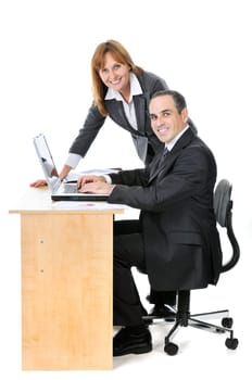 Business team on white background