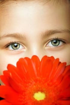 Girl with gerbera