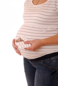 Pregnant women with tablets