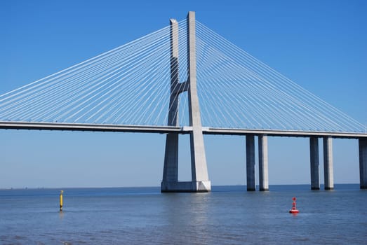 Vasco da Gama Bridge on River Tagus