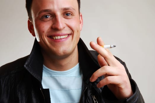 Young man with cigarette