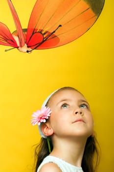 Girl with butterfly