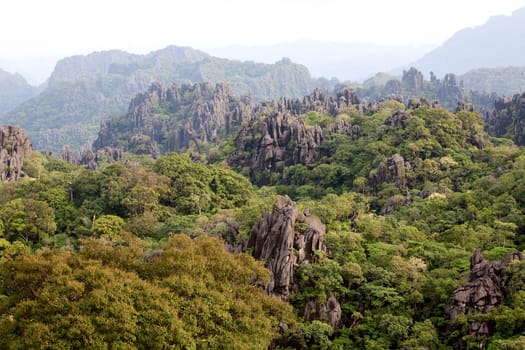Laos,landscape in the mountains