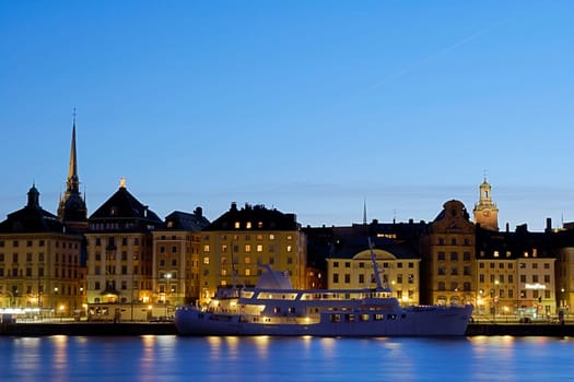 Stockholm's Old Town at night