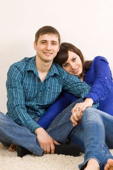 happy young couple smiling
