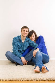 happy young couple smiling