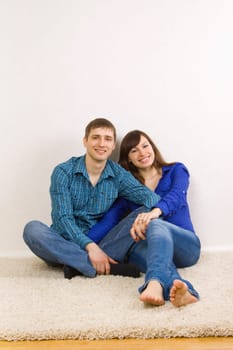 happy young couple smiling