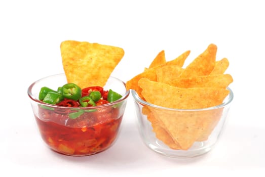 Tortilla Chips with Pepperoni