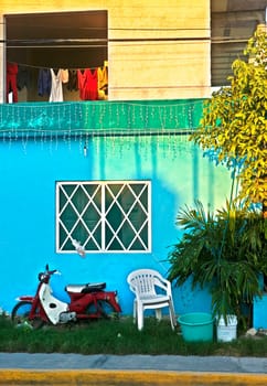 Two story home with Clothes line