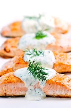 Cooked salmon