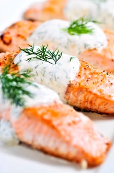 Cooked salmon