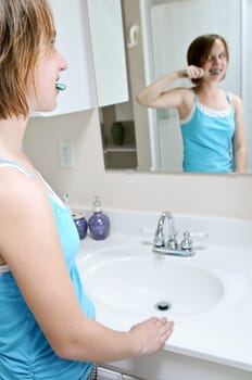 Brushing teeth