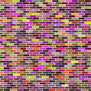 colored brick wall