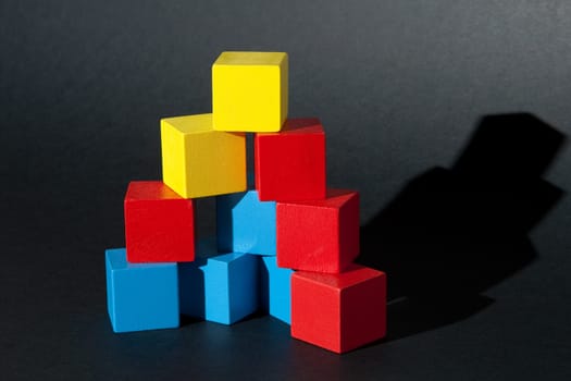 Pyramid of Wooden blocks
