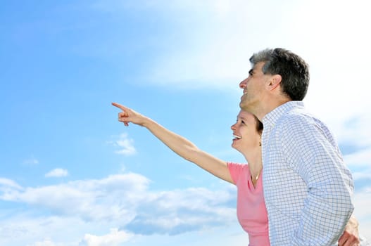 Mature romantic couple