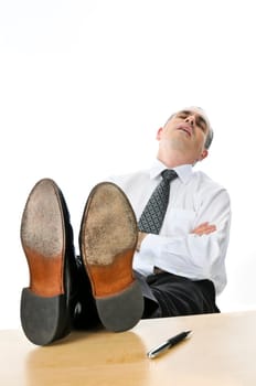 Sleeping businessman