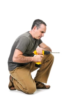 Handyman with a drill
