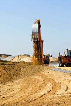 Construction site machines