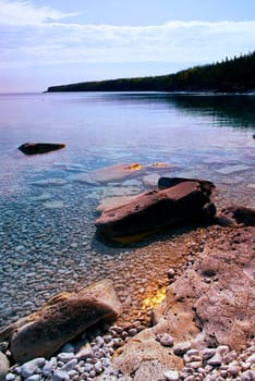 Rocks at shore of Georgian Bay