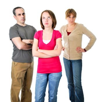 Teenage girl in trouble with parents