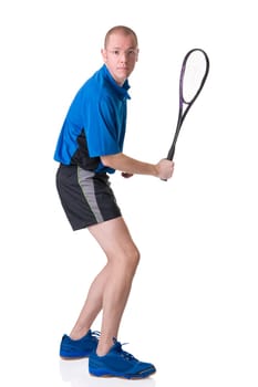 Man playing squash