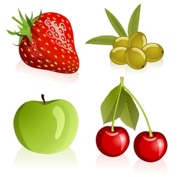 Set of fruits