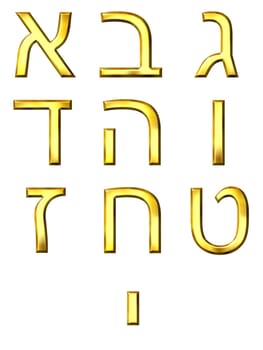 3D Golden Hebrew Numbers