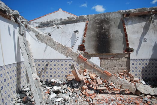 Construction site of a residential area