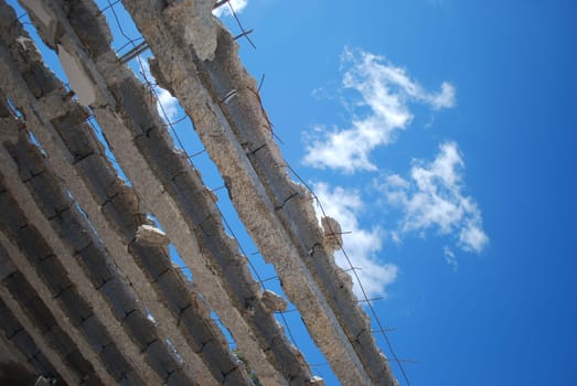 Inexistential roof (sky background)