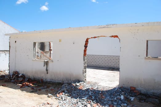 Construction site of a residential area