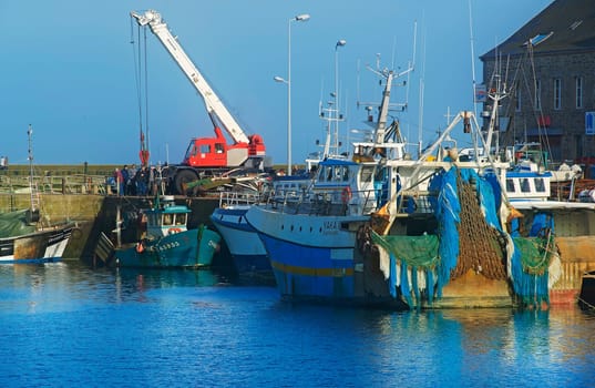 Harbour scene in Saint Vaast