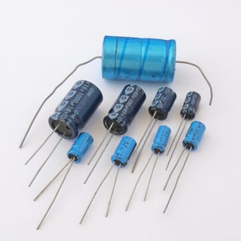 Assorted capacitors.