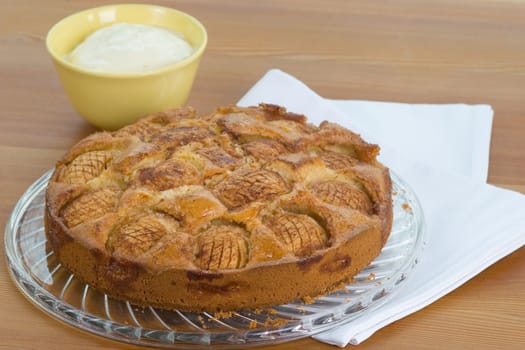 Apple pie with chreme