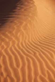 close-up of desert sand patterns