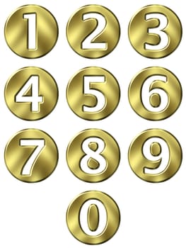 3D Golden Framed Numbers
