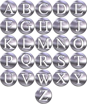 3D Silver Framed Alphabet
