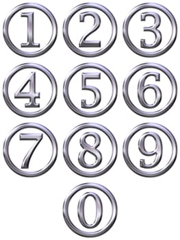 3D Silver Framed Numbers