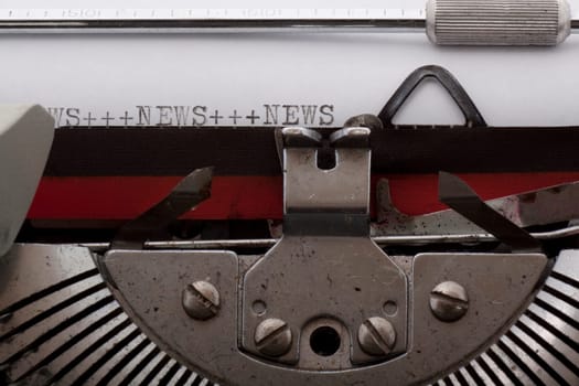 News,Headline with typewriter