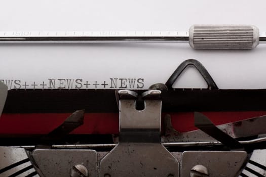 News,Headline with typewriter