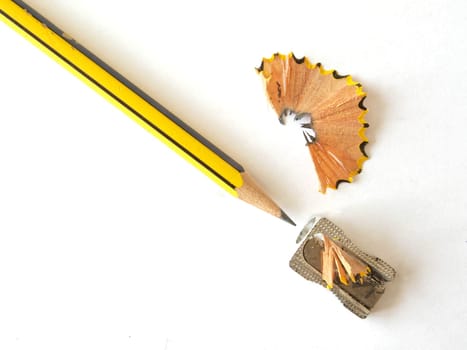 Pencil and a sharpener.